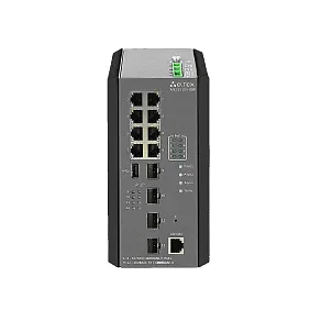MES3510S-08P - промышленный коммутатор, 8 портов 1G PoE/PoE+, 4 порта1G SFP