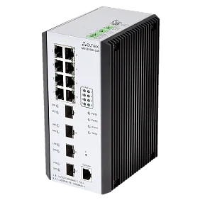 MES3500I-10P – Промышленный коммутатор 8 портов 1G PoE/PoE+, 4 порта 1G SFP Eltex