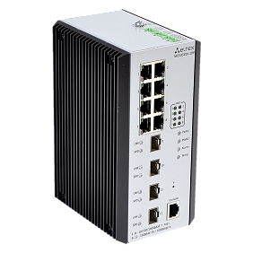 MES3500I-10P – Промышленный коммутатор 8 портов 1G PoE/PoE+, 4 порта 1G SFP Eltex
