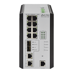 MES3500I-08P – Промышленный коммутатор 8 портов 1G PoE/PoE+, 2 combo-порта 1G Eltex