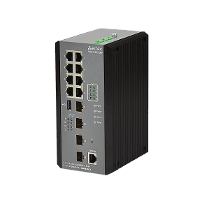 MES3510S-08P - промышленный коммутатор, 8 портов 1G PoE/PoE+, 4 порта1G SFP