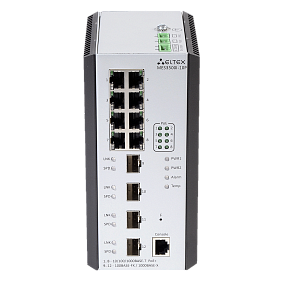 MES3500I-10P – Промышленный коммутатор 8 портов 1G PoE/PoE+, 4 порта 1G SFP Eltex